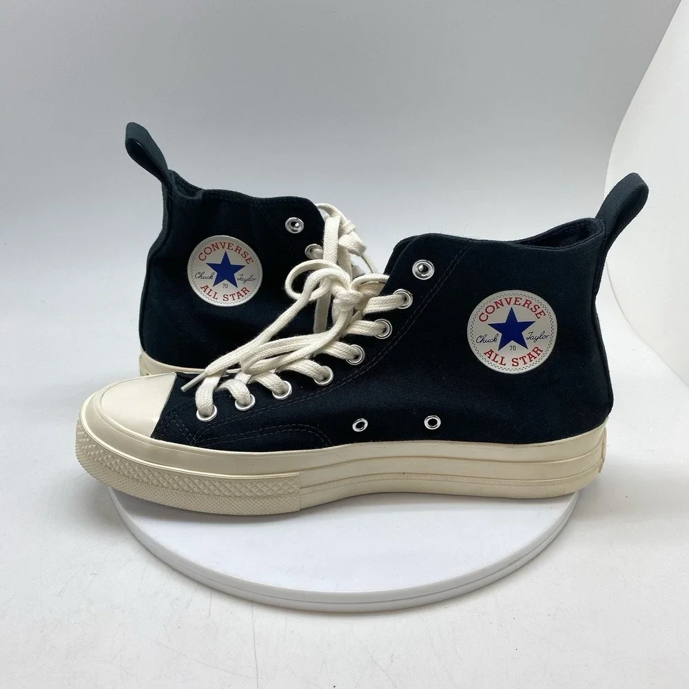 Converse Chuck Taylor All Star 70 Luxe Hi Sneakers Womens 9 Unisex Black‎ Canvas
